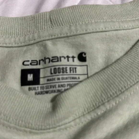 Carhartt Loose fit heavy weight long sleeve Logo sleeve Graphic t-shirt medium - Picture 2 of 6